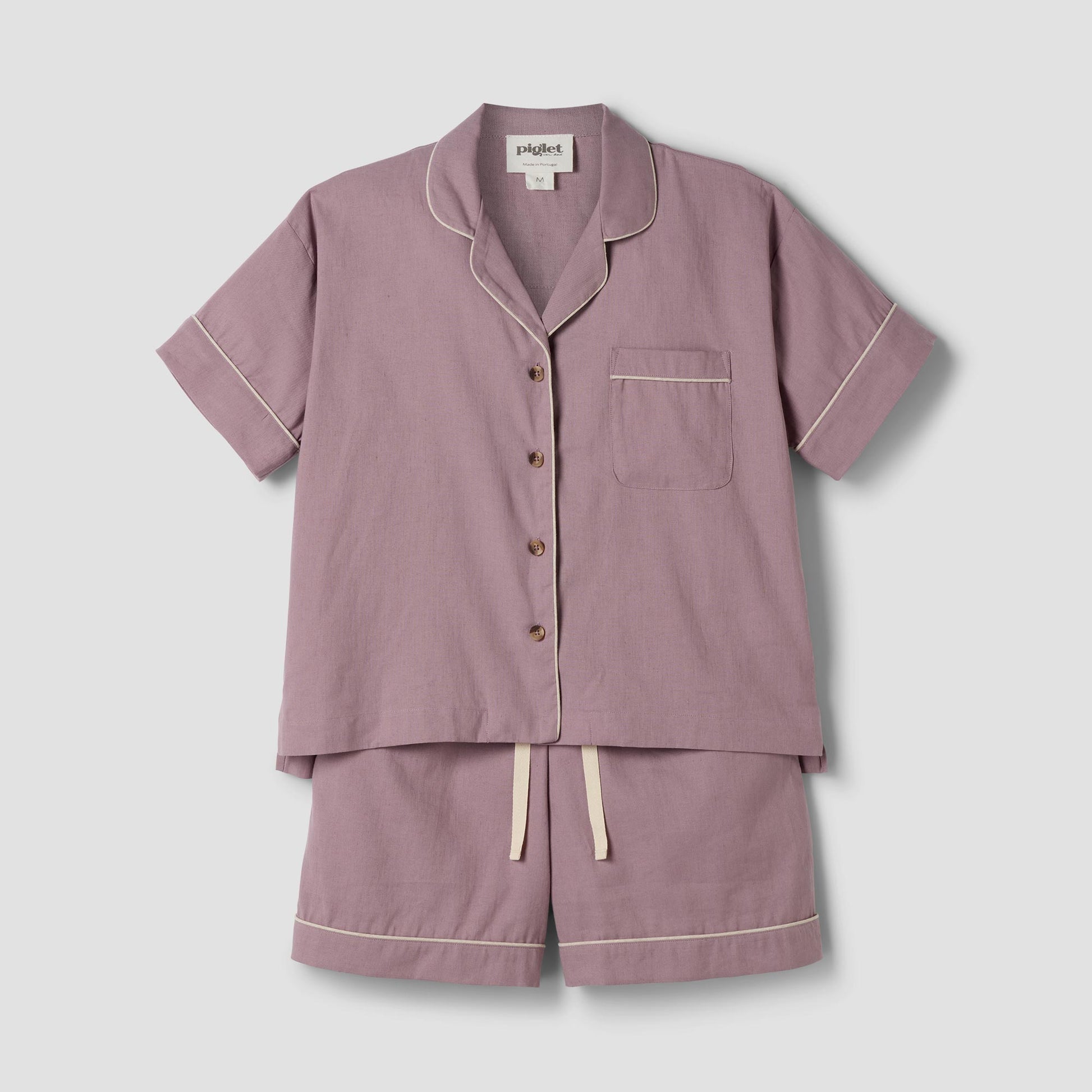 Elderberry Linen Blend Pyjama Short Set