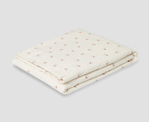 Pearl Posy Bud Linen Blend Flat Sheet