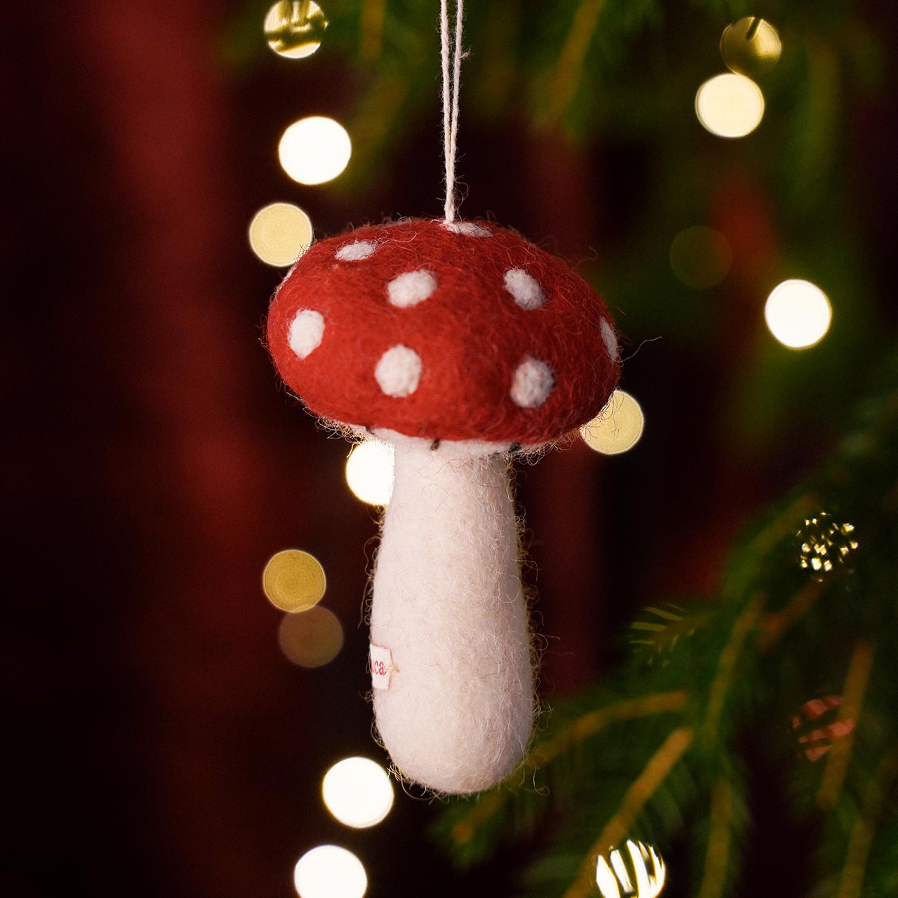 Felt Mushroom Christmas Decoration