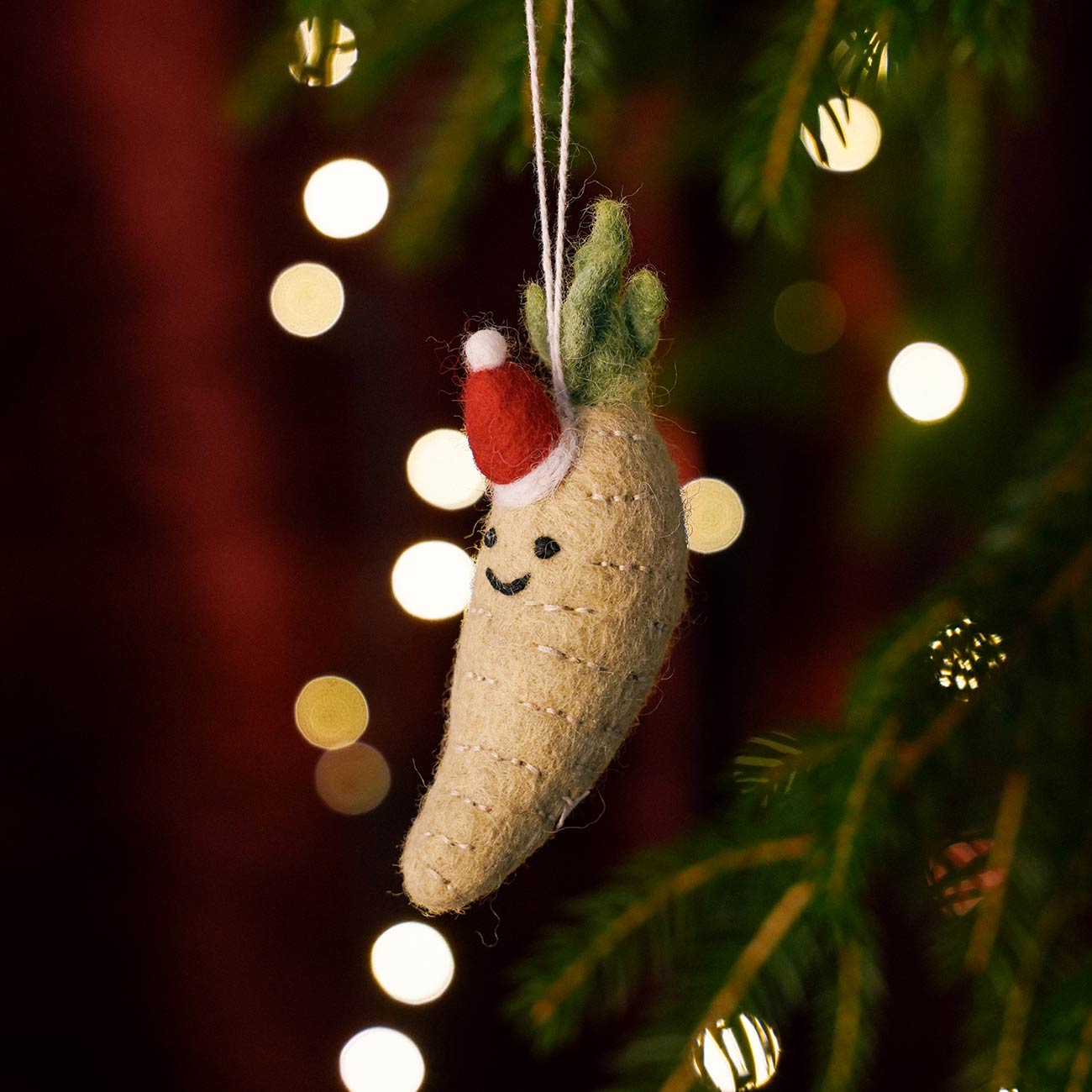 Felt Parsnip Christmas Decoration