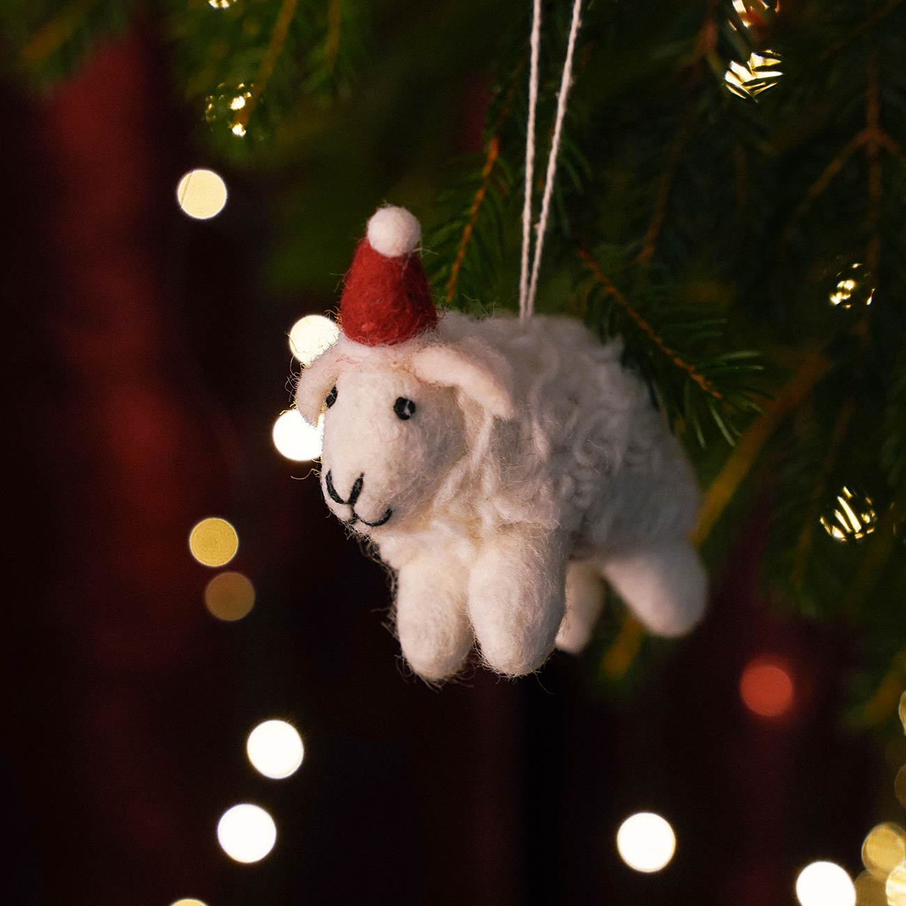 Felt Sheep Christmas Decoration