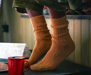 Honey Alpaca Bed Socks