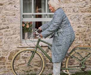 River Wandle Pure Acorn Linen Housecoat