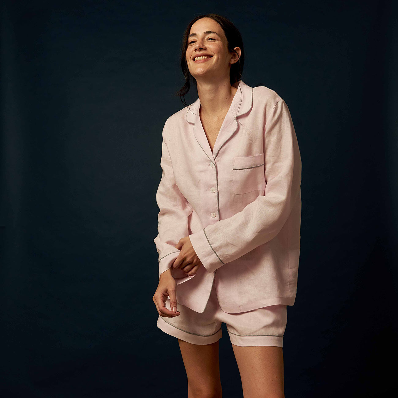 Linen short pyjamas sale