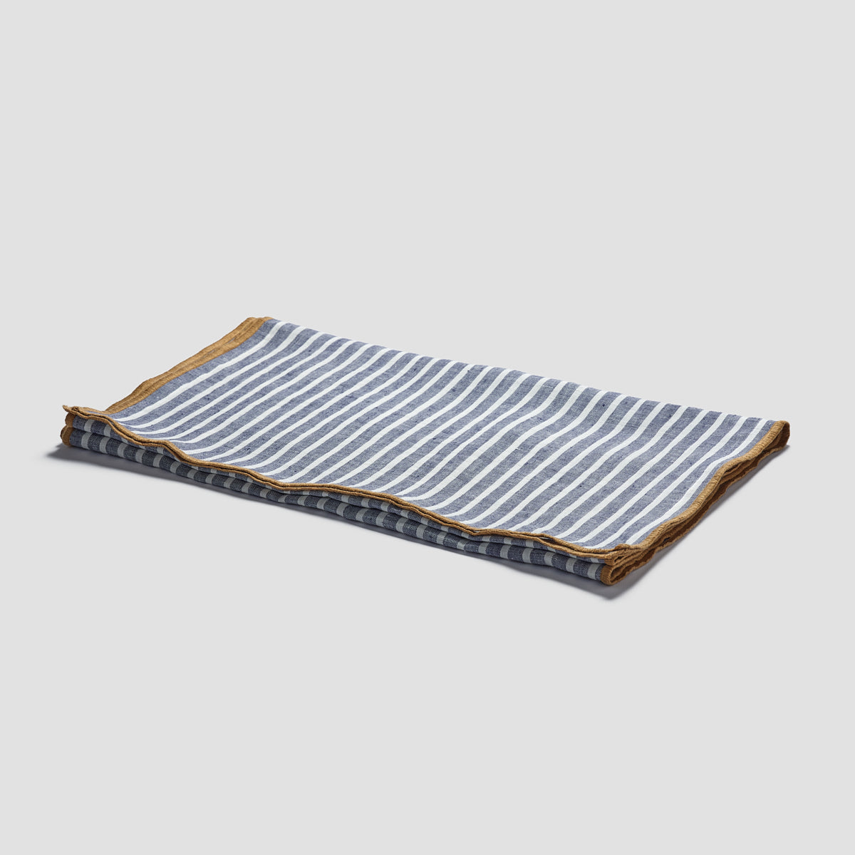 Midnight Stripe Linen Table Runner - Piglet in Bed