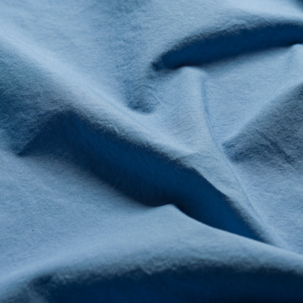 Cove Blue Washed Percale Cotton Pillowcase