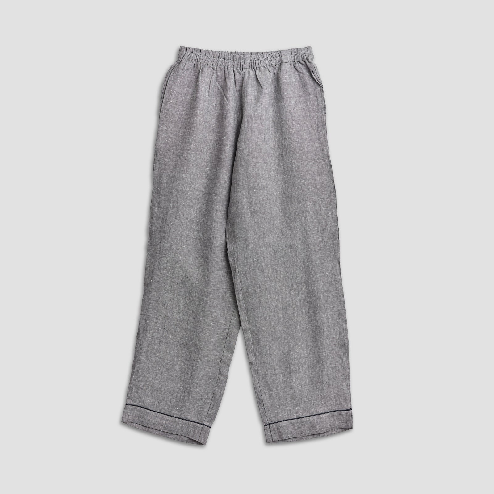 Men s Grey Linen Pyjama Trousers